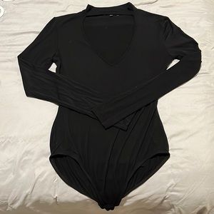 Black long sleeve bodysuit